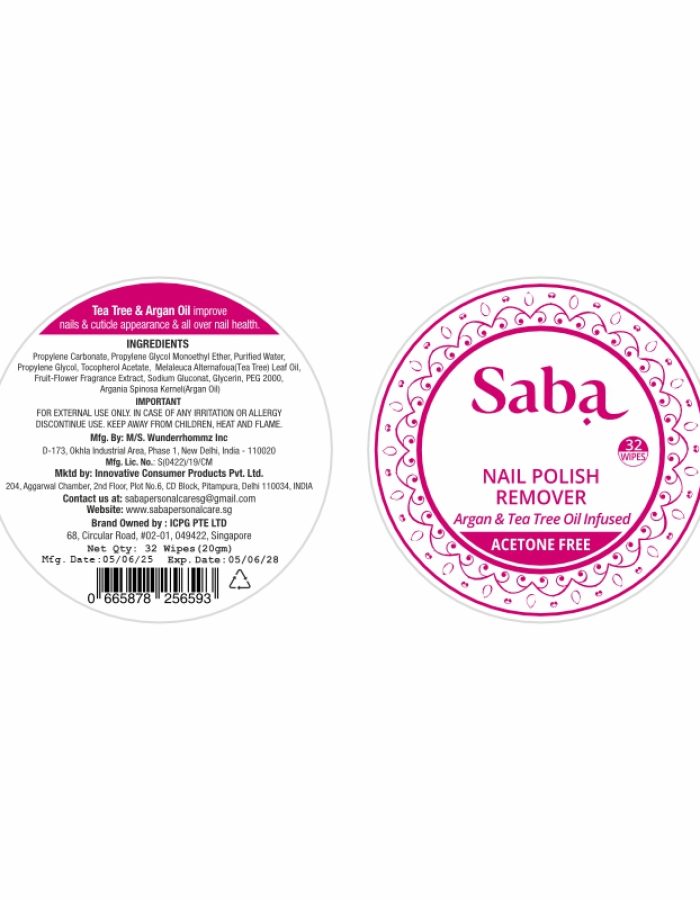 SABA NAIL POLISH REMOVER